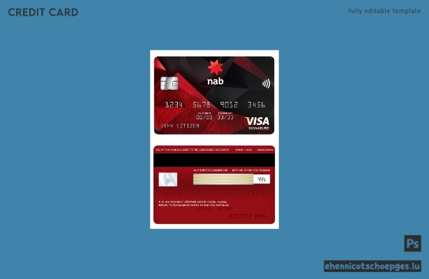 USA NAB Bank Visa Signature Card – Beispielvorschau